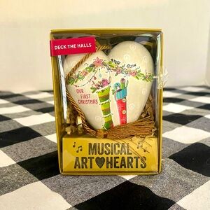 DEMDACO Ornament “Our First Christmas”
Musical Art Heart".
NWT